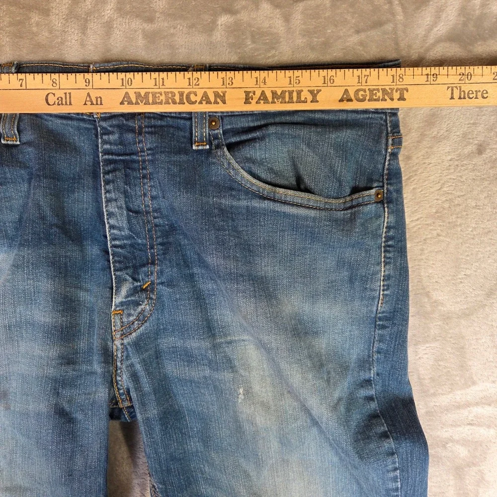 Levis 541 Athletic Taper Mens Jeans 36x30 Blue Denim PC9-18181-0017 Distressed